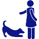 Icon of a woman training a dog.
